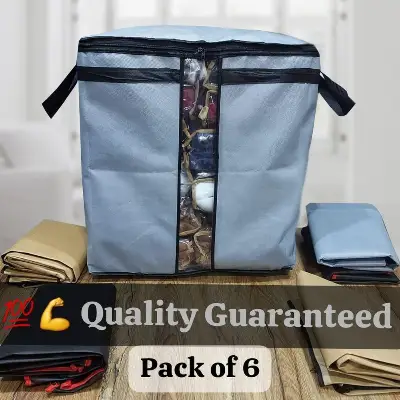 Stylish Storage Bags Gray Dustproof Double Load 2