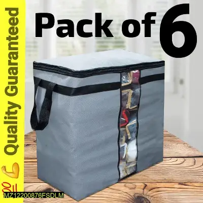 Stylish Storage Bags Gray Dustproof Double Load 3
