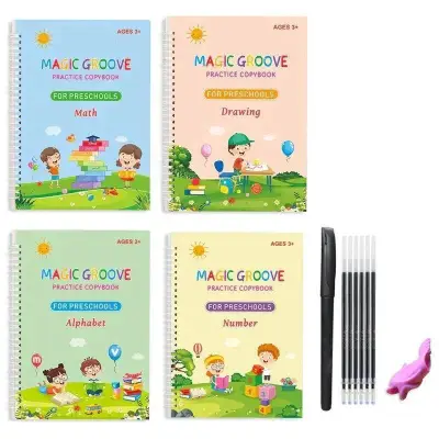 Magic Ink Practice Copybook Set for Kids 3+