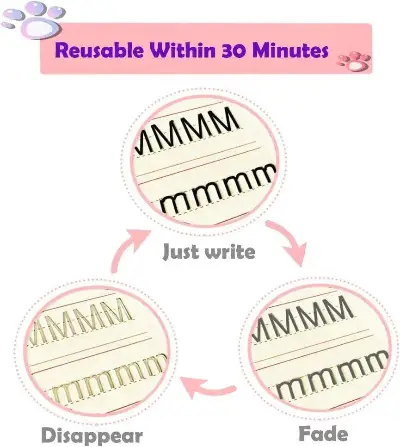 Magic Ink Practice Copybook Set for Kids 3+ 3