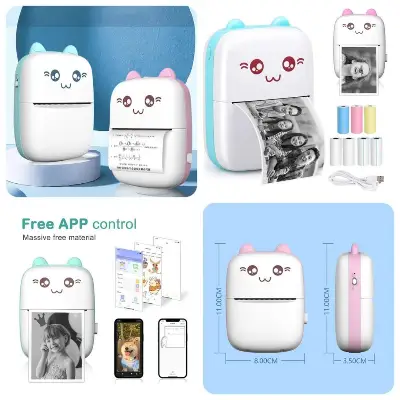 Cute Pink Pocket Printer for Students & Creators 3