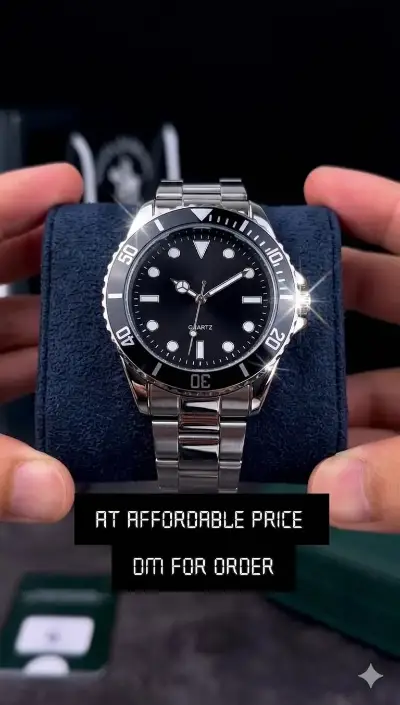 Luxury Black Bronze Watch - 1 Pc for Men | Water Resistant & Comfortable Daily Wear 3