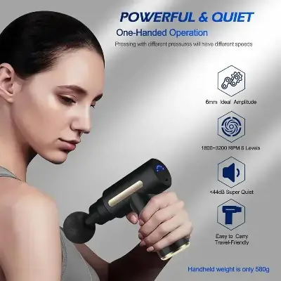 Imported Premium massager machine – massager machine – head massager – massage gun full body – massage gun – body massager – Deep Tissue Percussion Muscle Massage Gun With Multiple Heads For Pain Relief, Muscle Recovery, Neck, Shoulder & Back 3