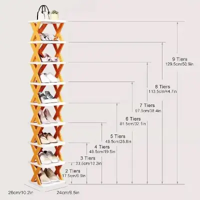 Stylish X-Shaped Shoe Rack for Small Spaces 2