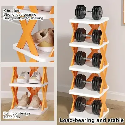 Stylish X-Shaped Shoe Rack for Small Spaces 3