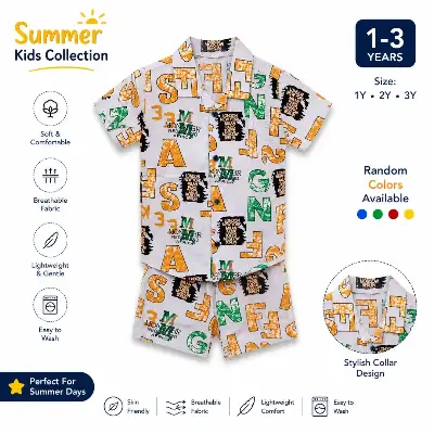 Kids Summer T-Shirt 1-3Yr Random Colors Collar 2