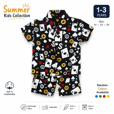 Kids Summer T-Shirt 1-3Yr Random Colors Collar