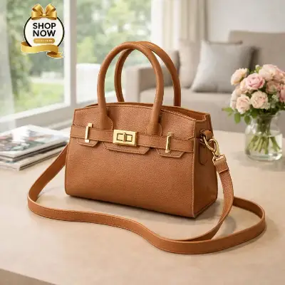 Women's Rexine Plain Hand Bag 3