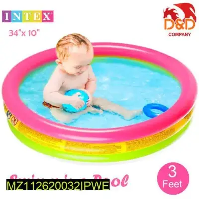 Intex 3 Feet Kids Swimming Pool Pink Green Vinyl 3